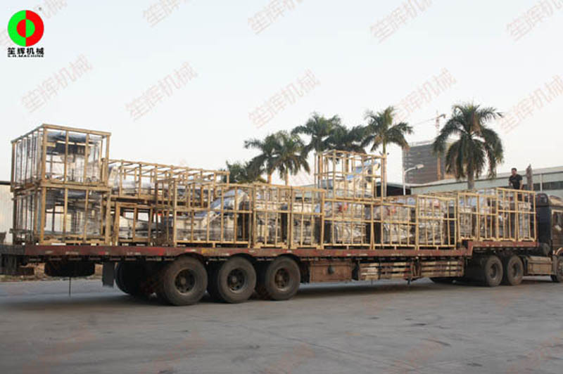 Six sets of eddy current vegetable washing production lines catch the logistics at the end of the year without delivery